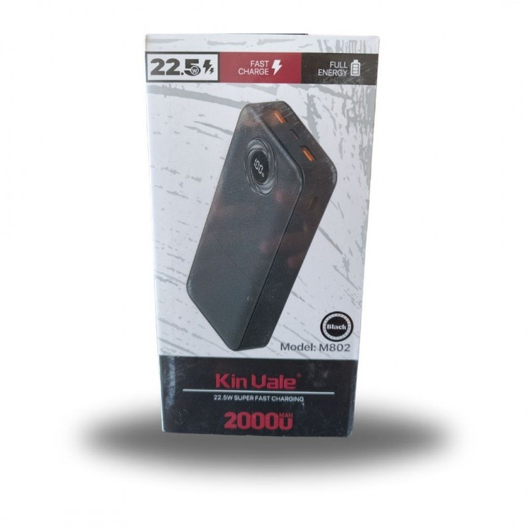 پاوربانک اورجینال 20000 Kin Vale مدل M802 22.5 وات
