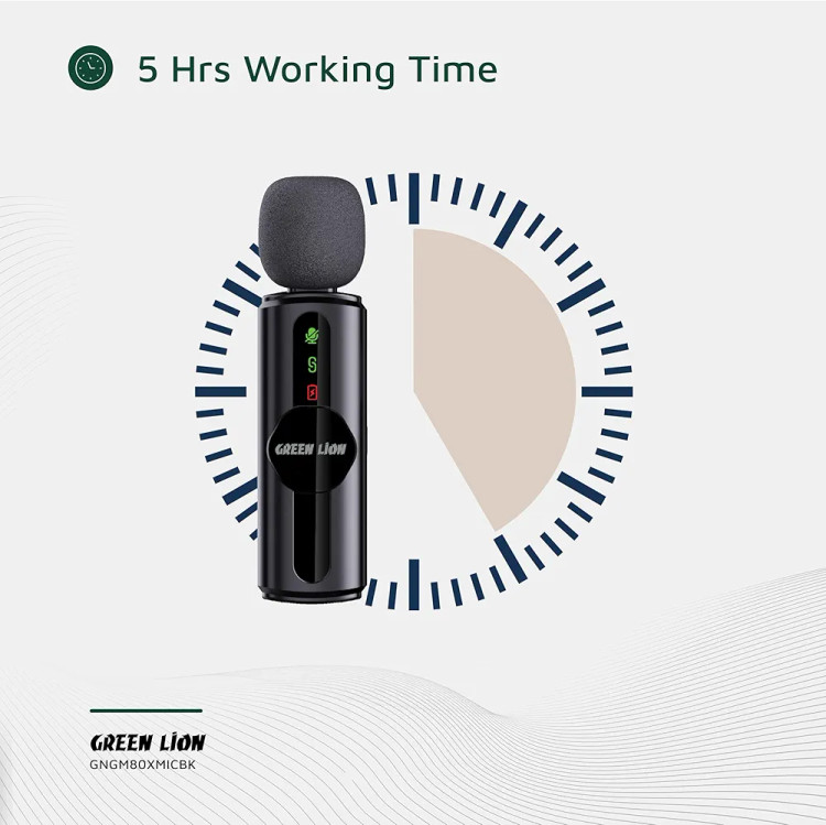 ست میکروفن بیسیم گرین لاین GM-80X | اتصال ۳گانه لایتنینگ + AUX + USB | کیفیت استودیویی