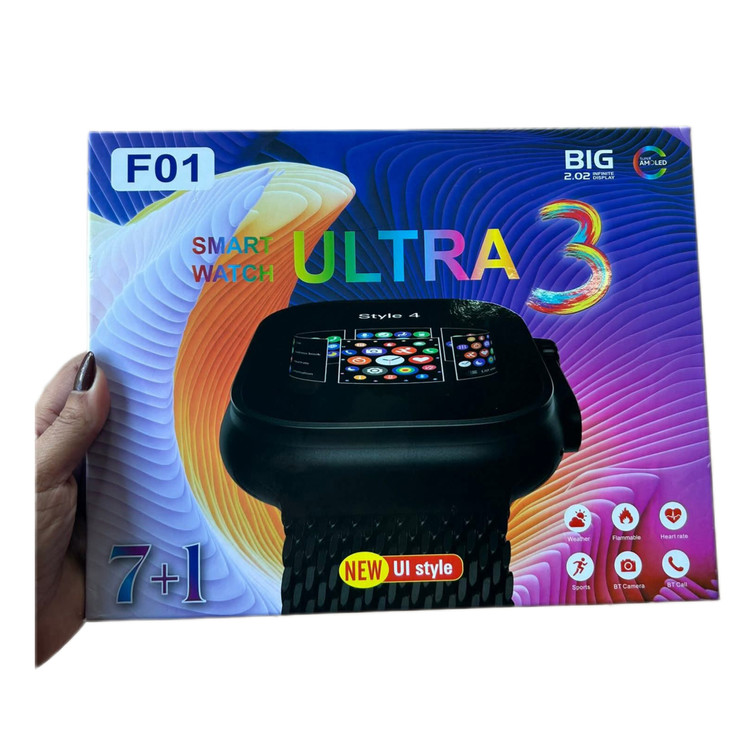 ساعت هوشمند طرح اپل واچ اولترا ۳ مدل F01