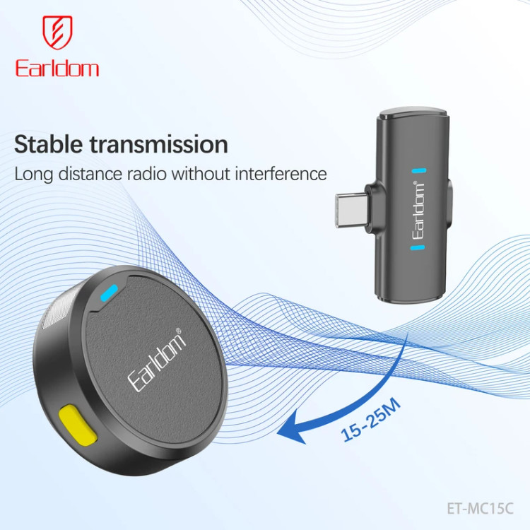 ست میکروفن بی سیم ارلدام مدل MC15C با درگاه اتصال USB