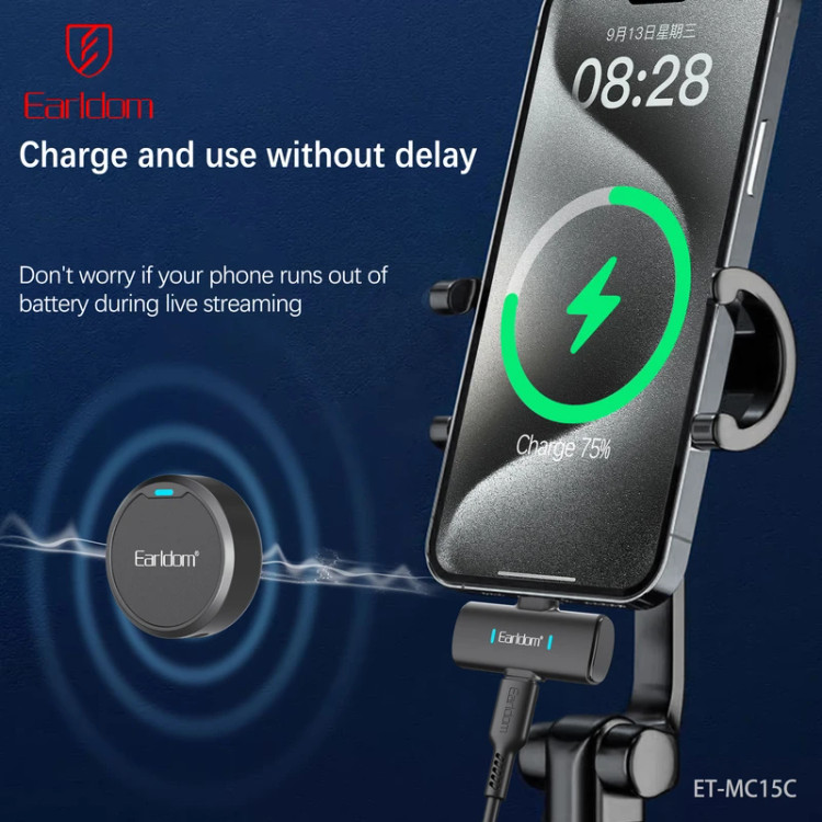 ست میکروفن بی سیم ارلدام مدل MC15C با درگاه اتصال USB