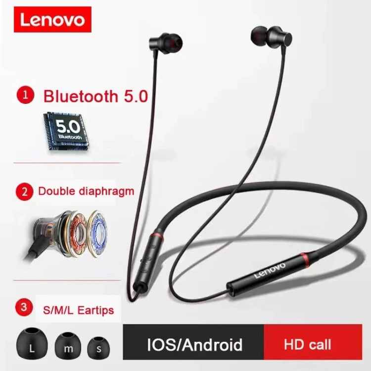 هدفون بلوتوثی لنوو مدل MPO NECKBAND HE05 X 2025(اصلی)
