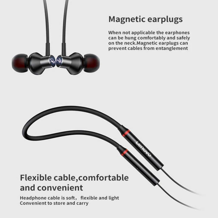 هدفون بلوتوثی لنوو مدل MPO NECKBAND HE05 X 2025(اصلی)
