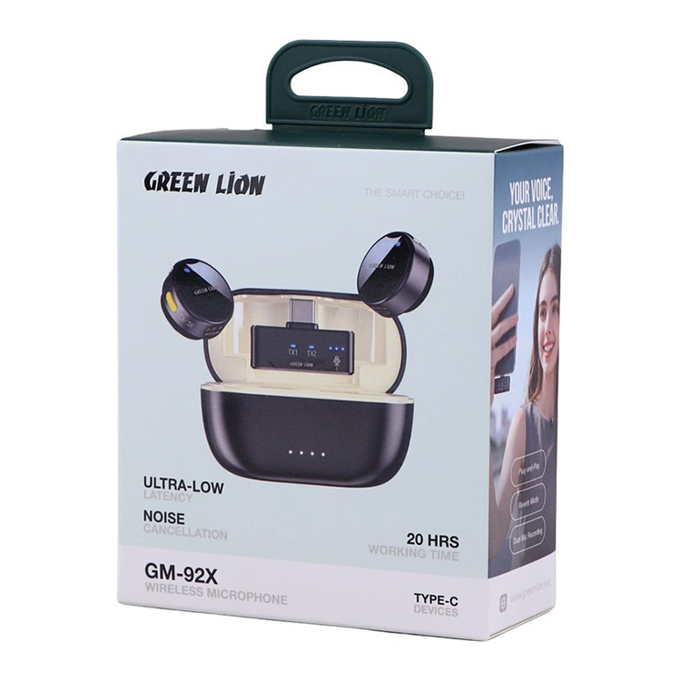 میکروفن تواید محتوای بیسیم Green Lion مدل GM-92X