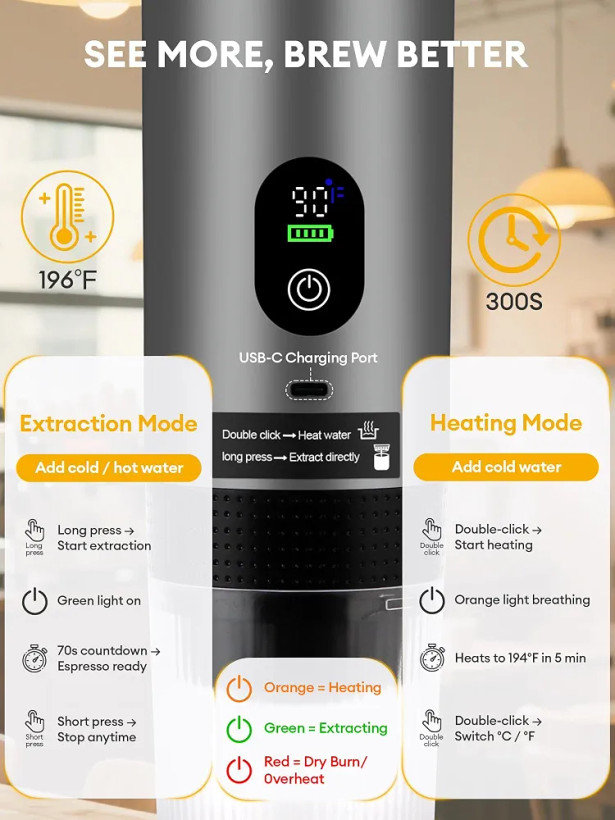 اسپرسوساز قابل حمل شارژی JORPETS